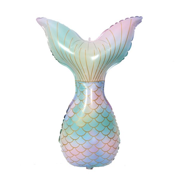 iKids Mermaid Tail Balloon Blue 52 x 85 cm