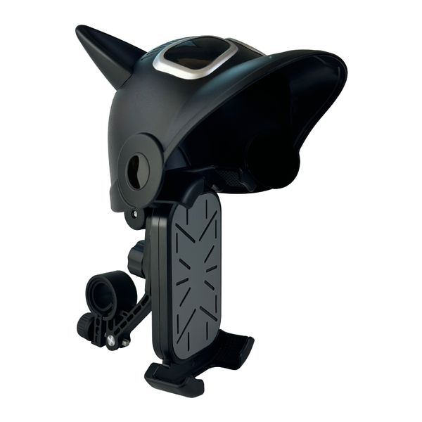 Motorcycle/Electric Bike Cartoon Helmet Phone Mount (Black) - 1 Piece