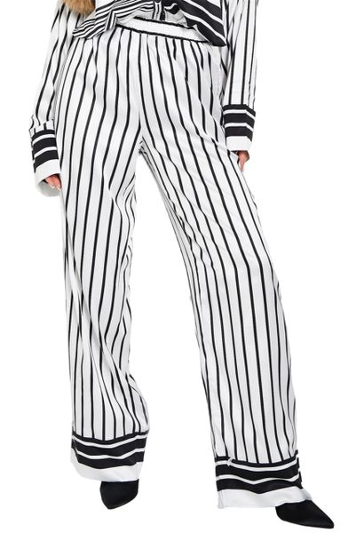 I Saw It First Ladies - Multi Stripe Wide Leg Satin Trousers