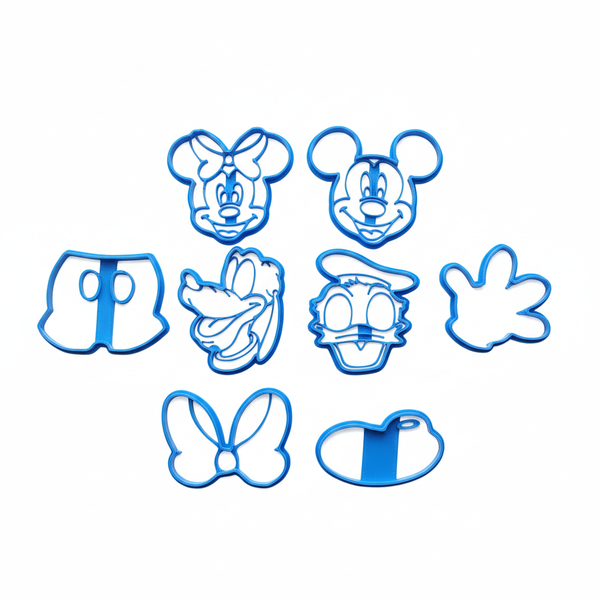 8-Piece Mickey &amp; Friends Cookie Cutter Set - Mickey, Minnie, Pluto &amp; Donald