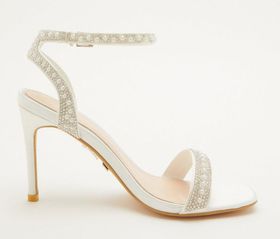 Quiz Ladies - Bridal White Pearl Heeled Sandals | Shop Today. Get it ...