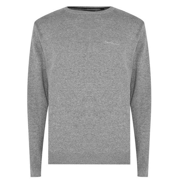 Pierre Cardin Mens Crew Knit Jumper - Grey Marl [Parallel Import]