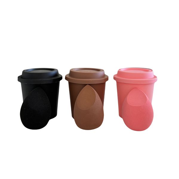 Beauty 3-Piece Makeup Blenders in Coffee Cups
