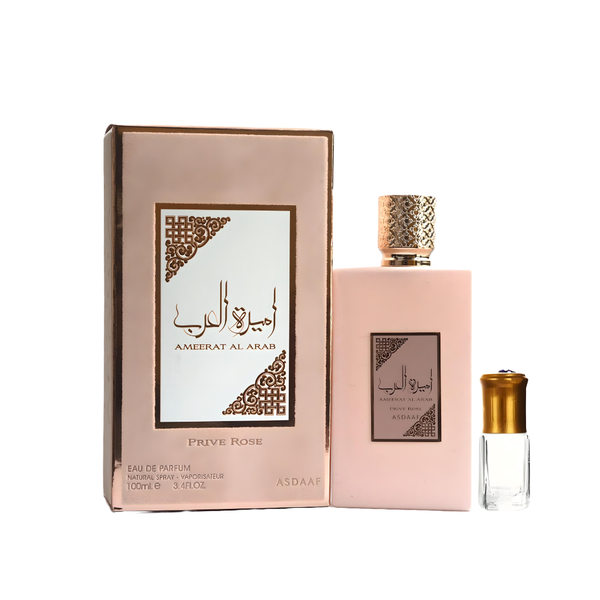 Asdaaf - Ameerat al Arab Prive Rose for Women EDP - 100ml + Perfume Oil