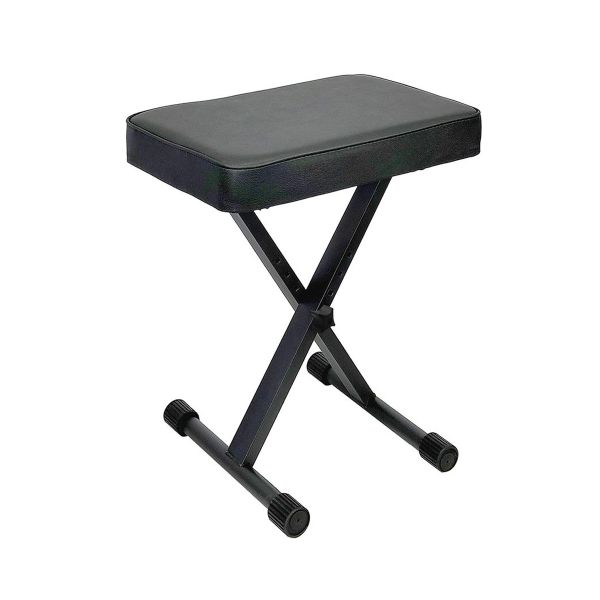 Adjustable Folding Piano Bench with Padded Seat - Portable X-Style Stool