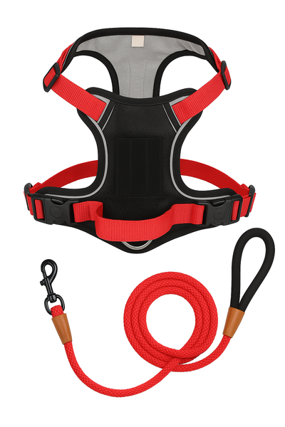 Anti-Pull Dog Harness &amp; Leash Set - Medium &amp; Large Dogs
