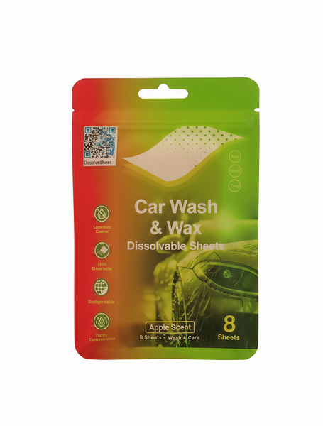 Car Wash &amp; Wax Dissolvable Sheets