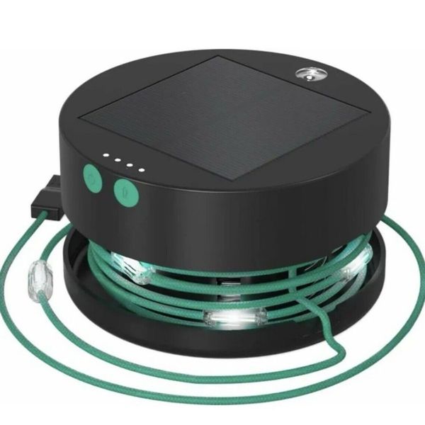 Solar Camping Light Cord-Green-1800Ma