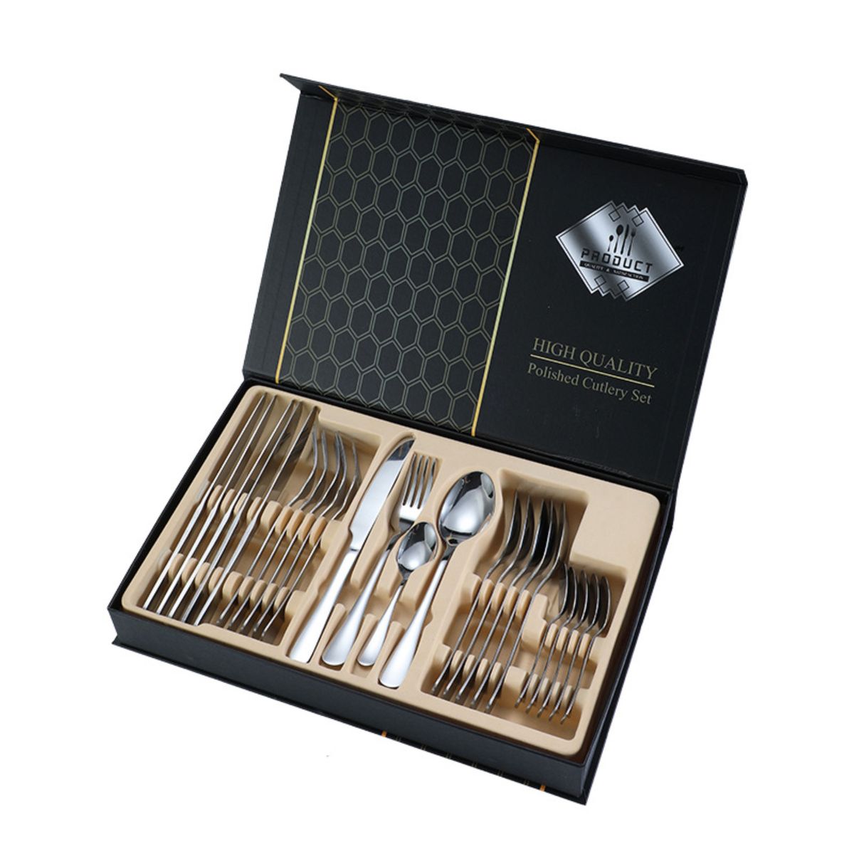 Creative Kitchens 24 Piece Cutlery Set Stainless Steel Shop Today   S Zoom.file