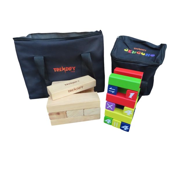 Trendify 2 in 1 Stacking-Like Building Blocks Value Bundle with Bags