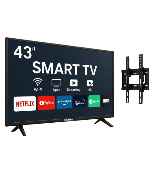 Digimark - 43" 6k43 HD LED Smart TV with Wall Mount