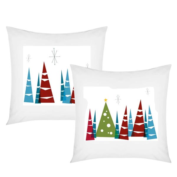 PepperSt - Scatter Cushion Cover Set - Blue Christmas Forest