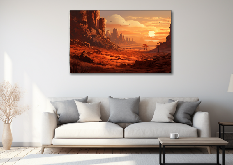 Canvas Wall Art - Ancient Landscape Abstract - MT0170