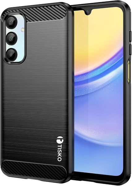 TISKO Brushed silicone case Compatible with Samsung Galaxy S25 Plus - Black