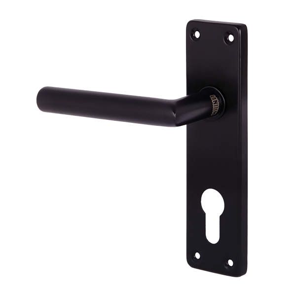 Union Sandpiper Handle On Plate Matte Black Cylinder -Straight(Handle Only)