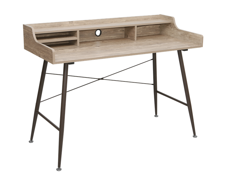 Aegla Office Desk with Stationary Compartments &amp; Cable Management System