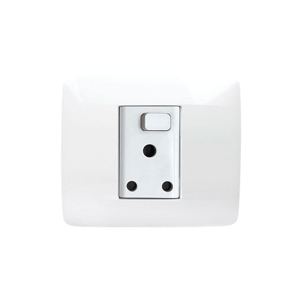 Gewiss - Complete 4×4 Single Switched Socket Outlet 2P+E 16A Black