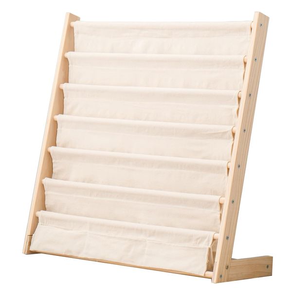 7 Tier Toddler Bookshelf Display Stand -Wood Shelf Organizer - Kids' Gift