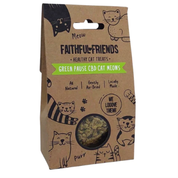 Faithful Friends - Green Pause Cat Meows - Therapeutic Pet Treats - 100g