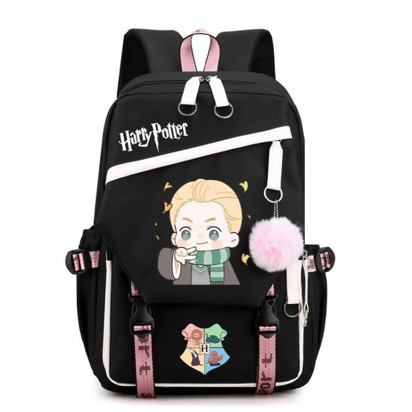 Student Schoolbag Harry Potter Backpack Cartoon Draco Malfoy Chibi Version
