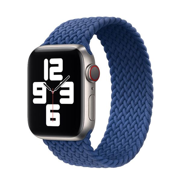 Blue Braided Solo Loop Strap for 42/44mm Apple Watch - XS (140-155mm)