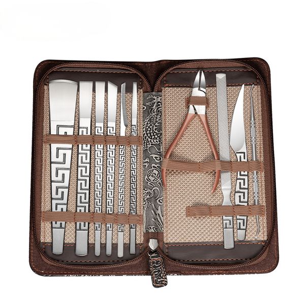 10 Pieces Stainless Steel Pedicure Tool Set with Storage Case