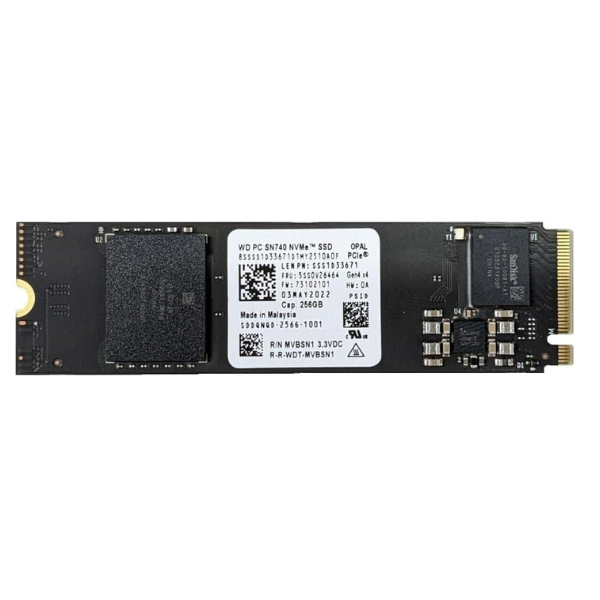 Western Digital PC SN740 256GB NVMe M.2 SSD OEM High-Speed Internal Storage