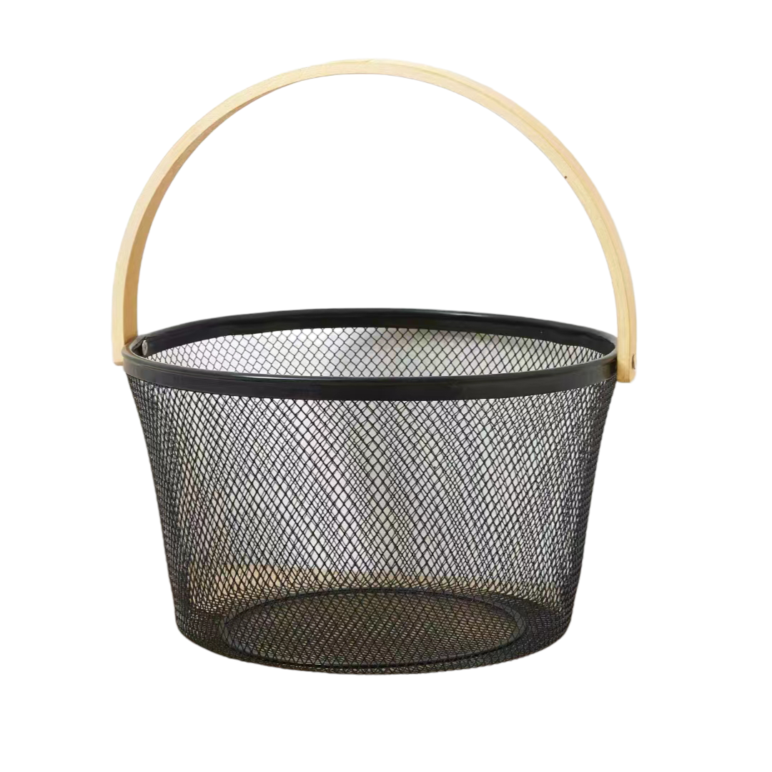 Stylish Mesh Round Metal Vegetable Basket Pantry Storage Basket Organizer Shop Today. Get it