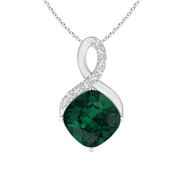 Civetta Spark Maya Necklace - Swarovski Emerald Crystal Gold