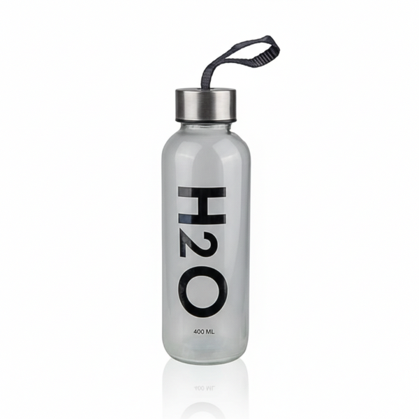 400ml Premium Glass Water Bottle - Minimalist Design, Maximum Performance