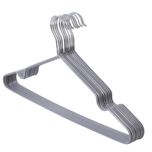 20Pieces Kids Durable Plastic Clothes Hangers - Grey
