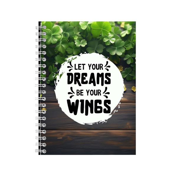 Wing A5 Notebook Spiral Lined Motivational Sayings Graphic Notepad Gift 135