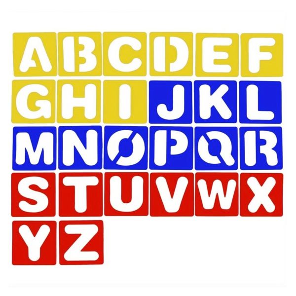 Craft DIY Alphabet Letter Stencil Painting Art Template (10cm) 26pc