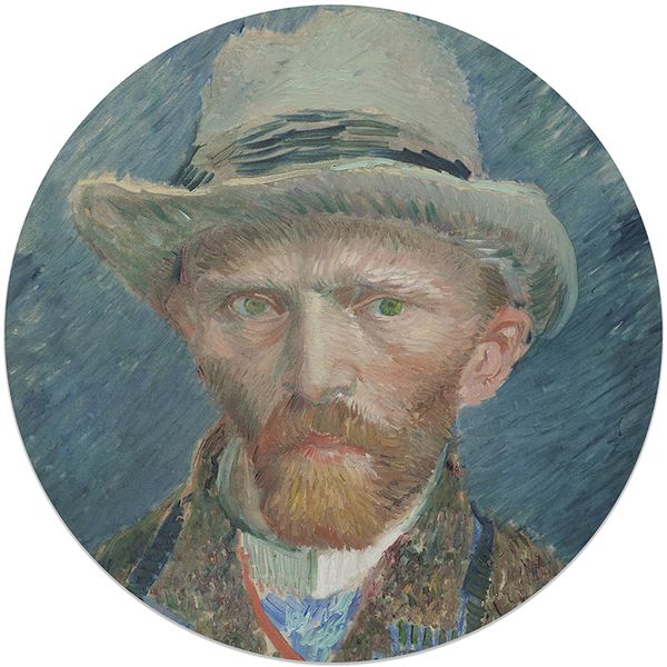 Robin Sprong Wall Decal Van Gogh Self Portrait 1000 x 1000mm