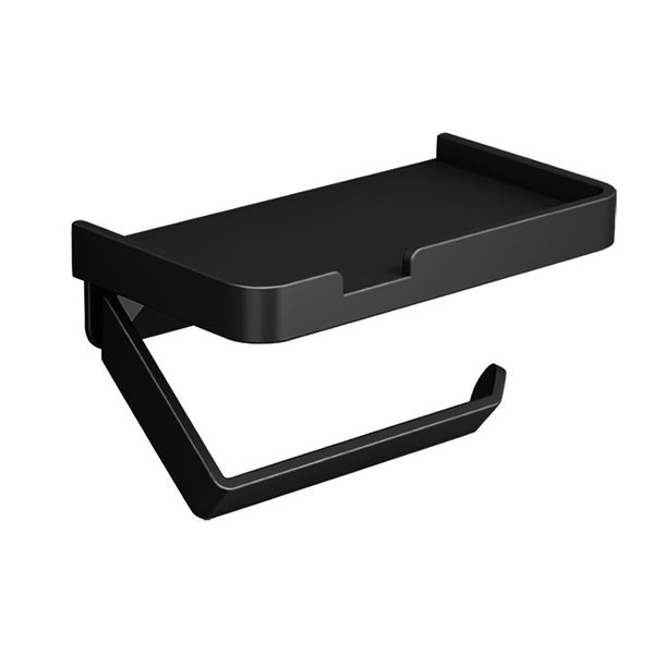 Wall Mounted Toilet Paper Roll Holder with Phone Shelf For Bathroom