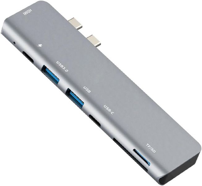 7-in-2 Multi-Port USB-C Hub Docking Station Compatible with Macbook
