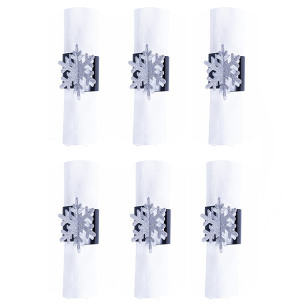 6 Silver Snowflake Napkin Rings Shop Today. Get it Tomorrow