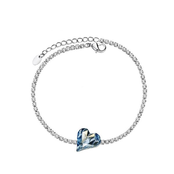 Bracelet Embellished with Austrian Heart Crystal