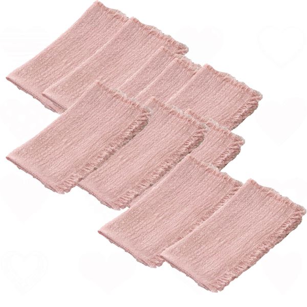 10 Pack Gauze Napkins, Easter Spring Themed Fabric Table Napkins