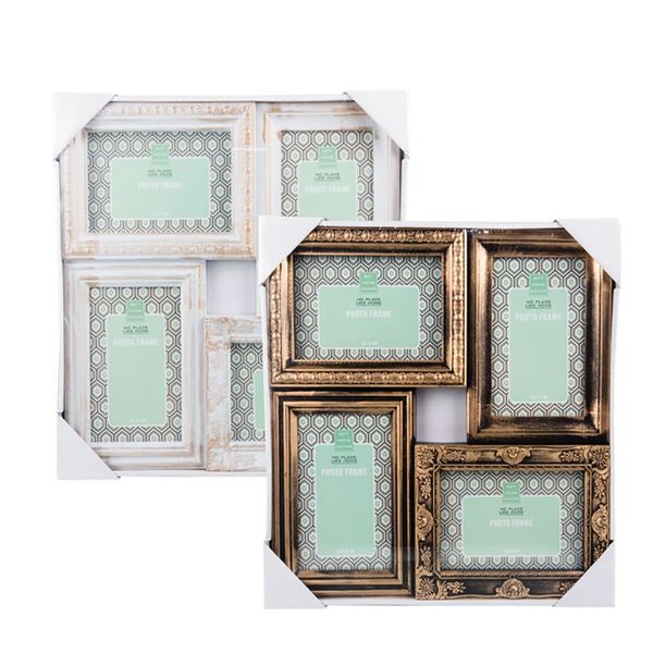 Bulk Pack x 2 Picture-Frame Collage Plastic - 4 Hole - 33x33cm