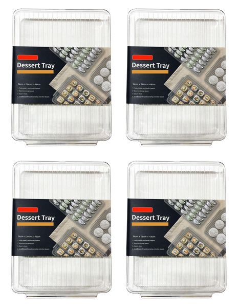 4 Dessert Serving Or Storage Tray