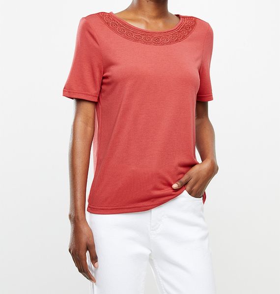 Women's Jacqueline de Yong Finja Top - Cardinal Pink