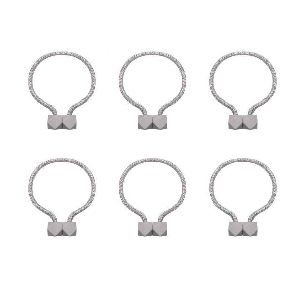 Pack of 6 Magnetic Curtain Tiebacks, Curtain Holders, Rope Buckles