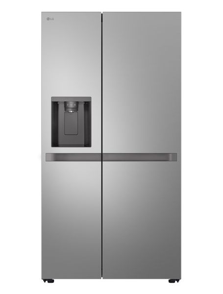 LG 625L Silver Non-plumbed Side by Side fridge with water &amp; ice GCL257KLKW