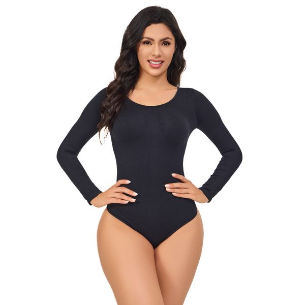 Shapewear Long Sleeve Bodysuit G-String Thong Butt Lifter Body Shapewear