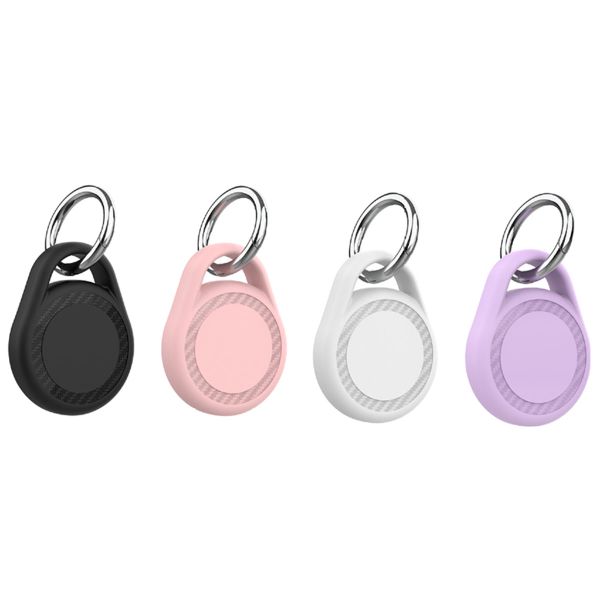 4Pack Tpu Waterproof Protective Case with Keychain Compatible with AirTag 2