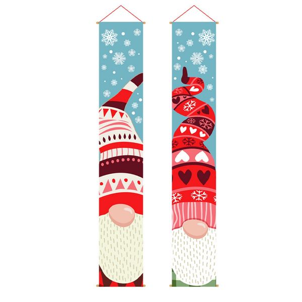 Christmas Curtain Creative Cartoon Faceless Old Man Decoration Couplet Sant