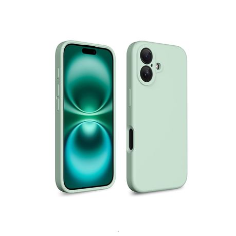 Liquid Silicone Back Case Compatible with Iphone 16 -Mint Image
