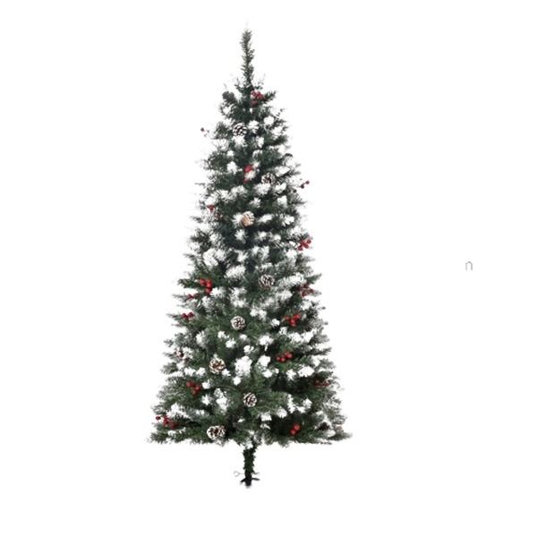 Jolly Old Tree Artificial White Spruce Christmas Tree With Pinecones