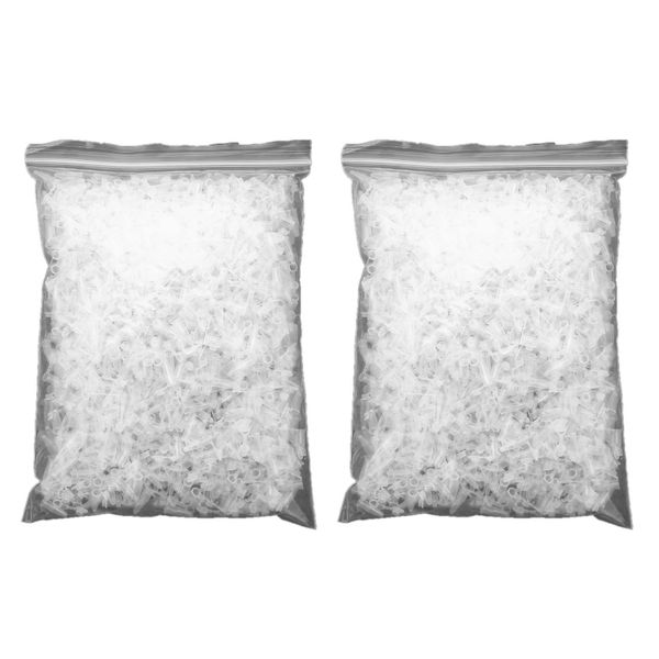 2000 Pcs 0 2Ml Round Bottom Centrifuge Tubes W Attached Caps Clear White